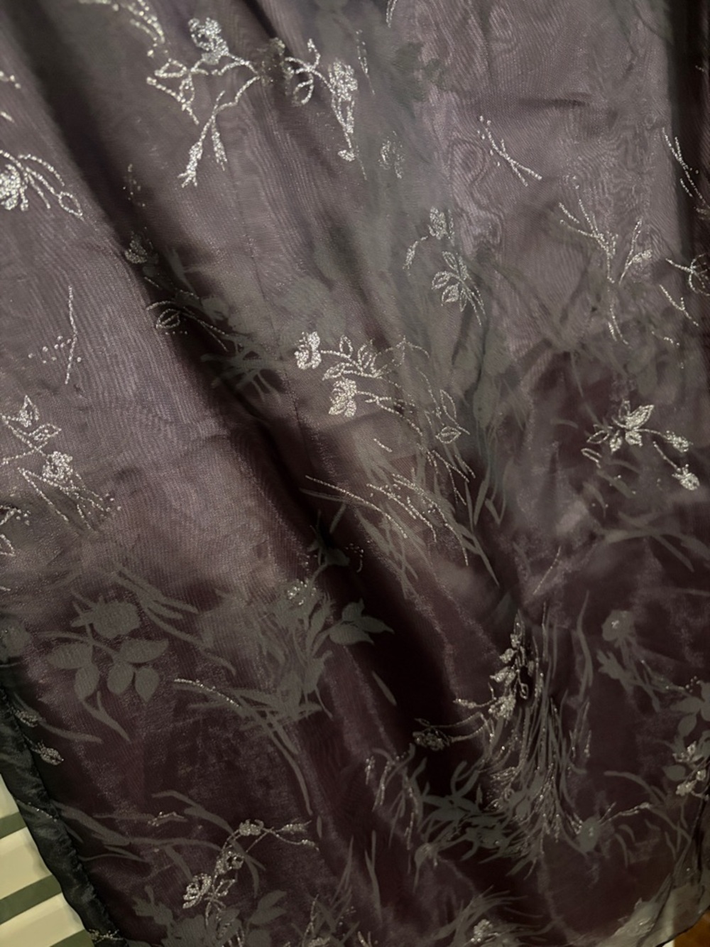 NWT Vintage Deadstock Casual Corner Purple Floral Metallic Dress - Picture 3 of 5